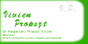 vivien propszt business card